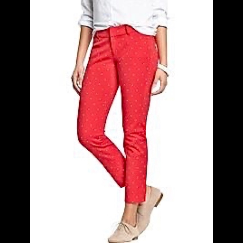 Preppy Red Polka Dot Old Navy Pixie Pants